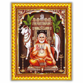 Pavan Photo Laminations Raghavendra Swamy Lord Mantralaya Ragavendra Wall Painting Framed Home Decor (6 x 8 Inch) | Grocsy