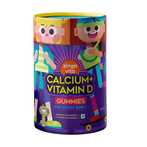 Zingavita Calcium+ Vitamin D Gummies for Kids | Grocsy
