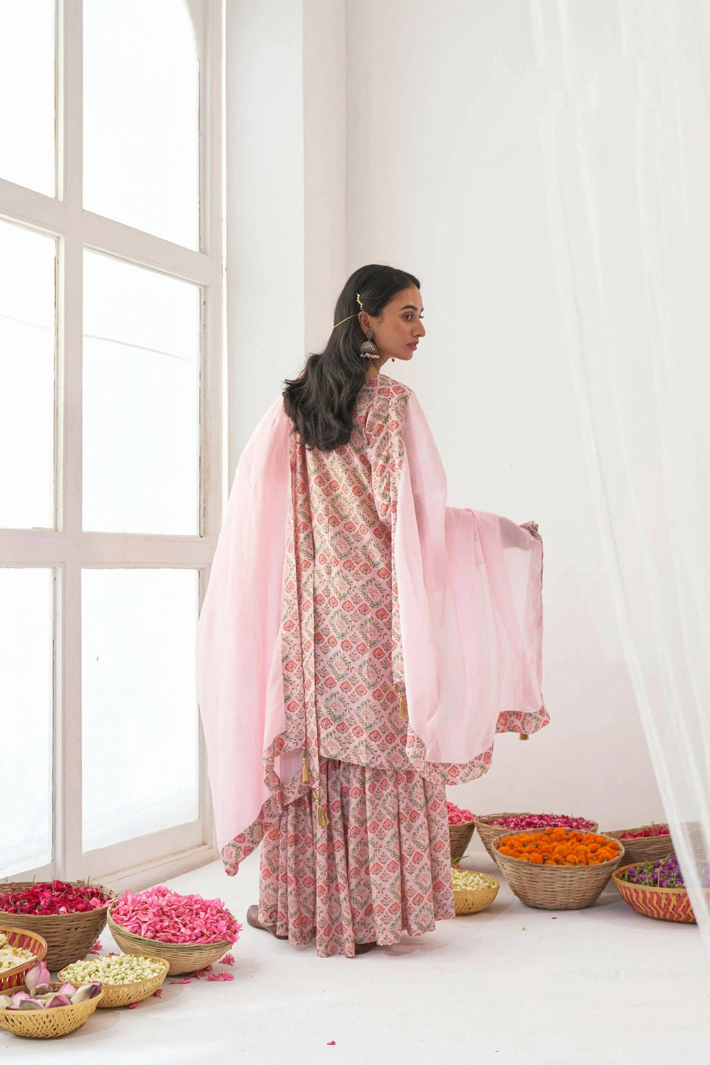 Designer Stylish Pink Muslin Stitched Suit With Dupatta - Anbazaar | Grocsy