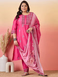 Sztori Women Floral Yoke Design Regular Kurta with Trousers & With Dupatta | Grocsy