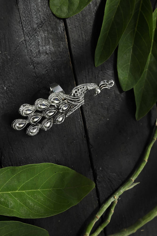 Mominos Fashion Oxidised Peacock Ring | Grocsy