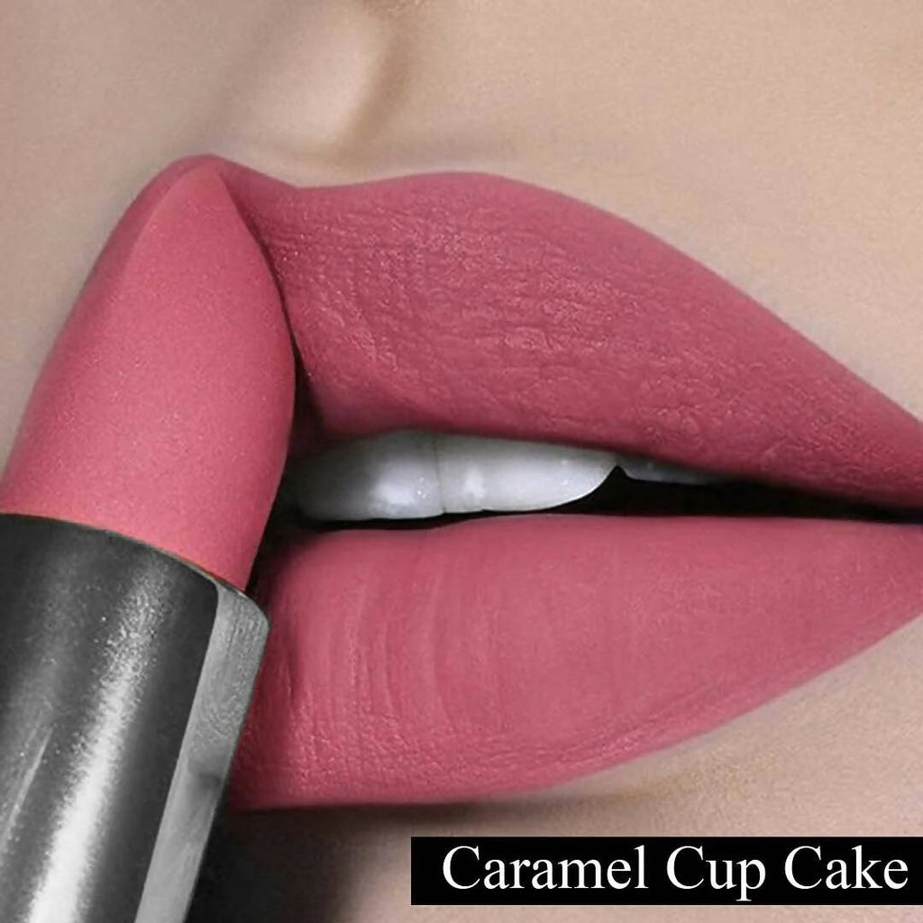 FLiCKA Wear Me Everywhere Creamy Matte Lipstick Caramel Cupcake - Pink Nude | Grocsy