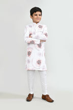 Joban Fashion Cotton White Kurta With Straight Fit Pant | Grocsy
