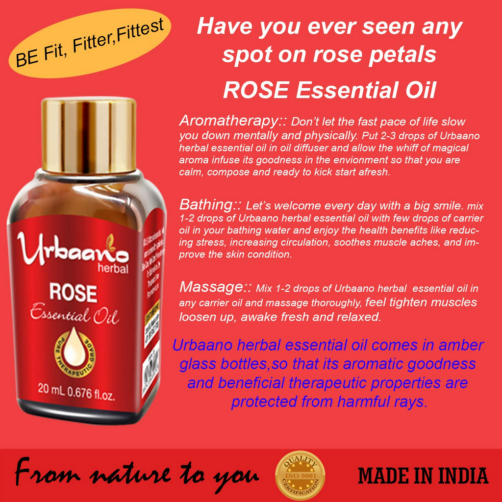 Urbaano Herbal Rose Essential Oil | Grocsy