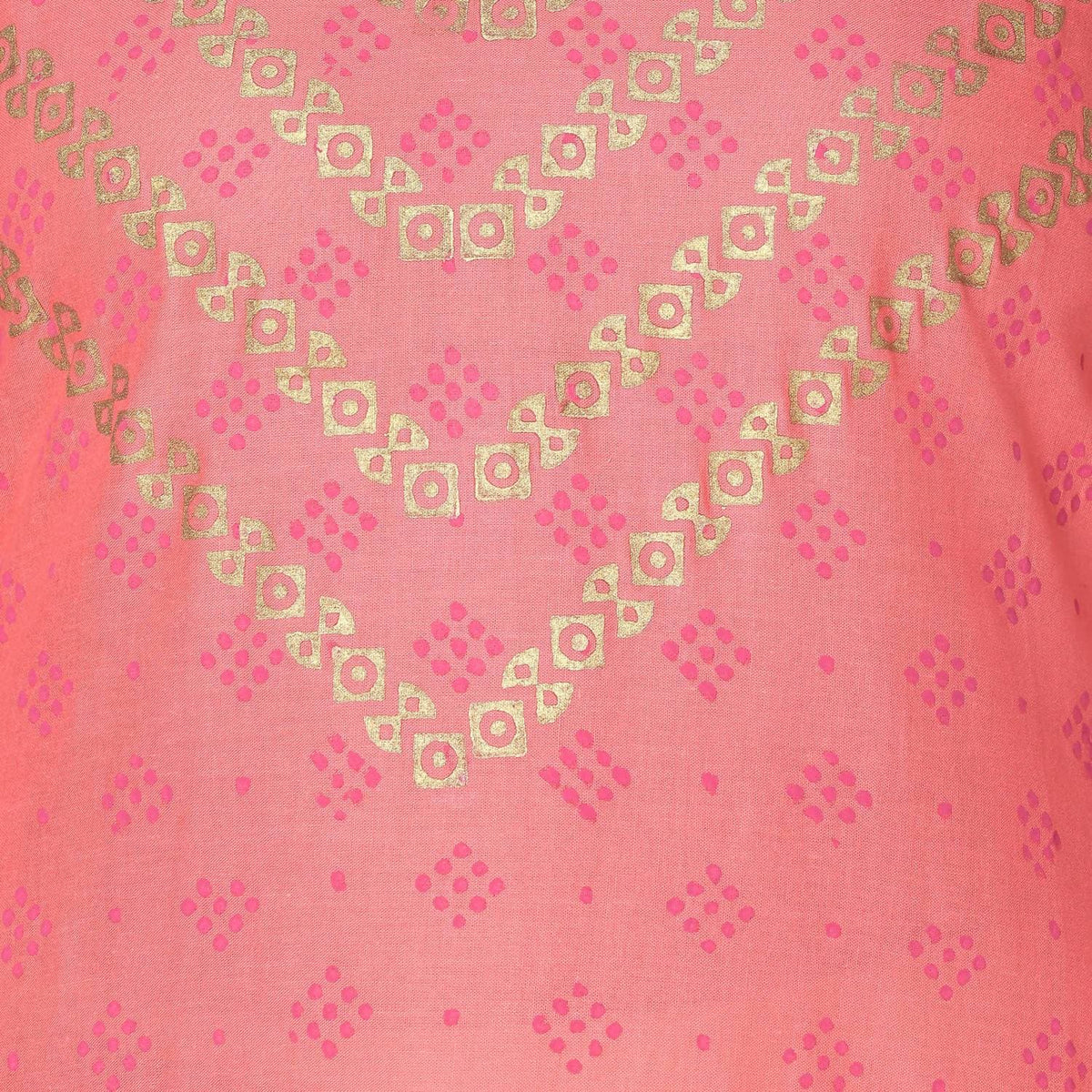 Cheera Hand Block Print Pitch & Skin Color Straight Kurta With Palazzo (MAAI-072K) | Grocsy