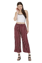 Asmaani Maroon Color Rayon Fabric Stripped Palazzo | Grocsy