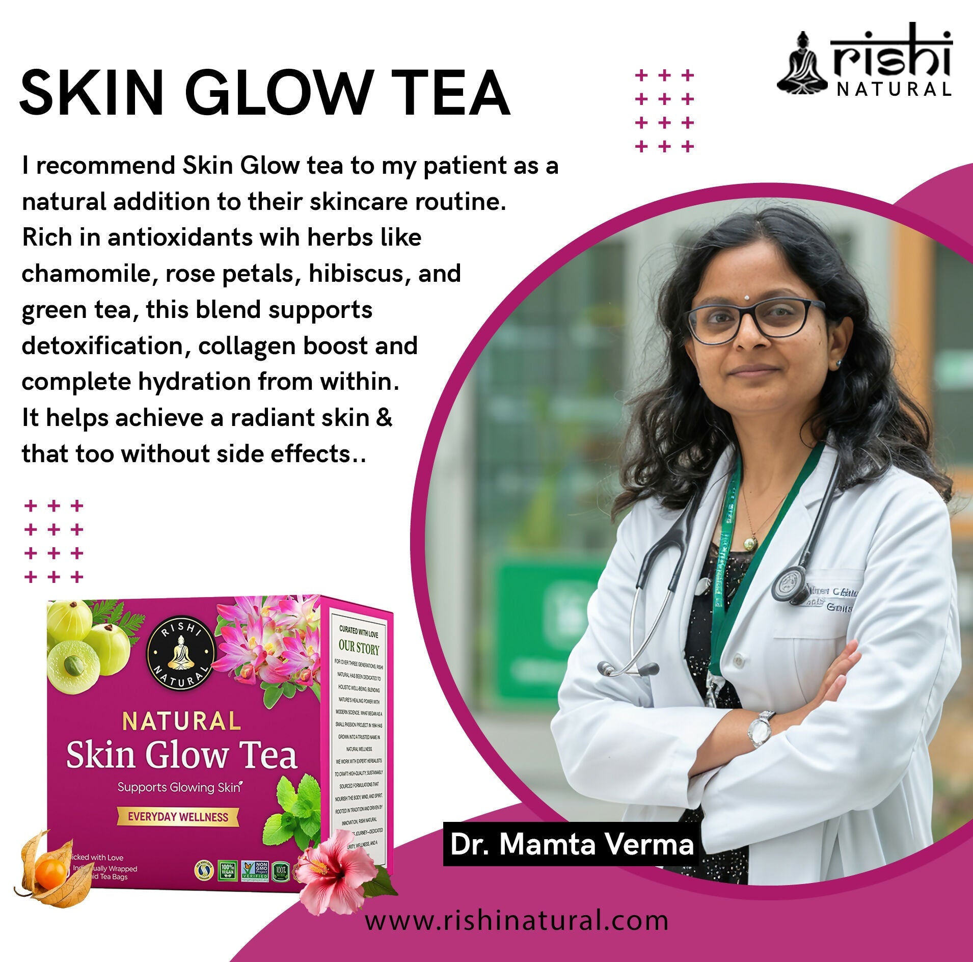 Rishi Natural Skin Glow Tea | Grocsy