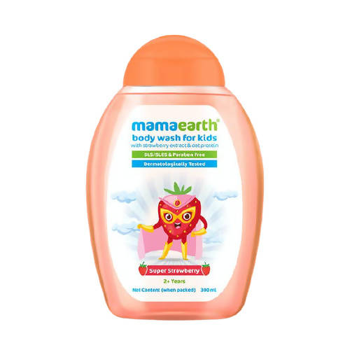 Mamaearth Super Strawberry Body Wash for Kids with Strawberry & Oat Protein | Grocsy