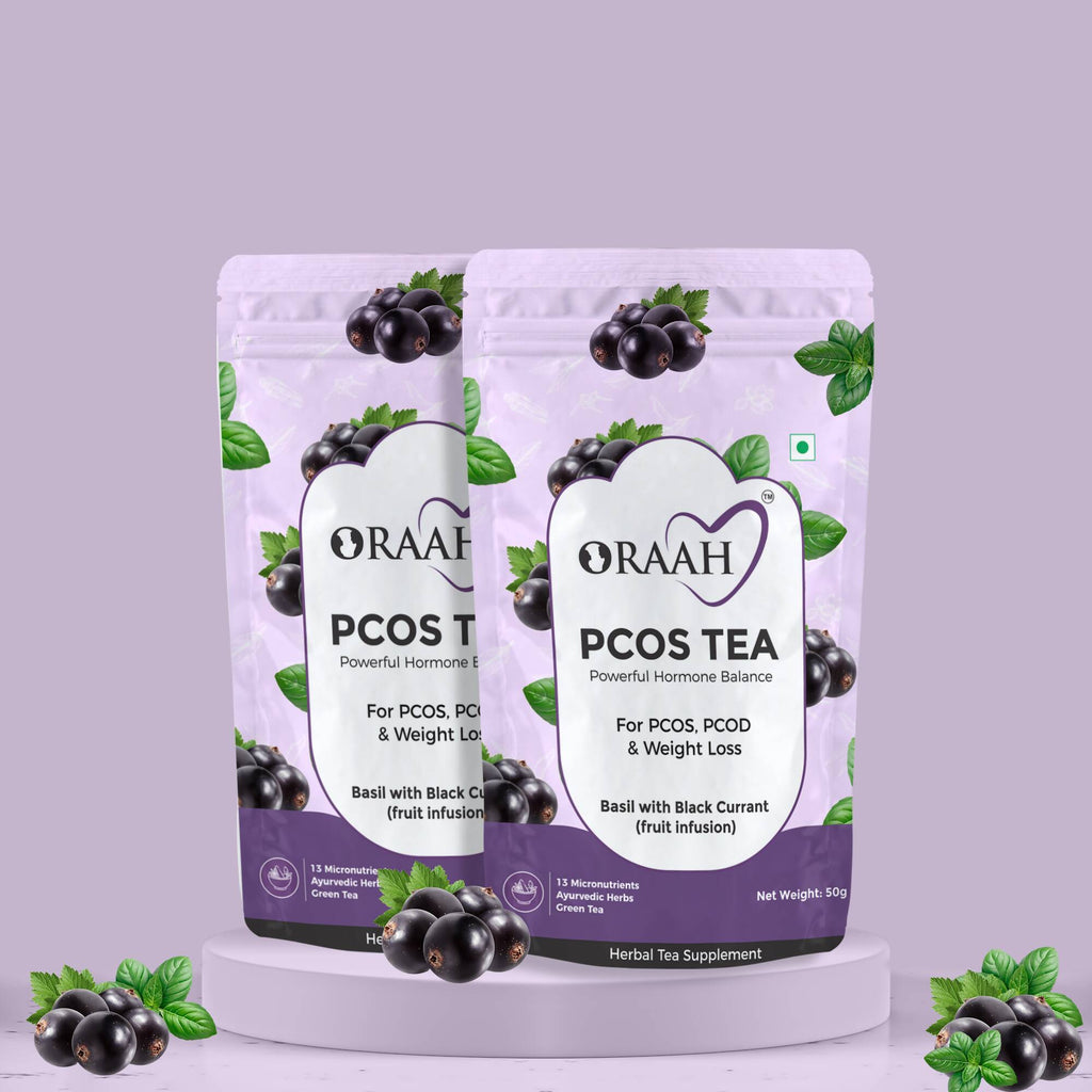 Oraah PCOS PCOD Basil with Black Currant Tea | Grocsy