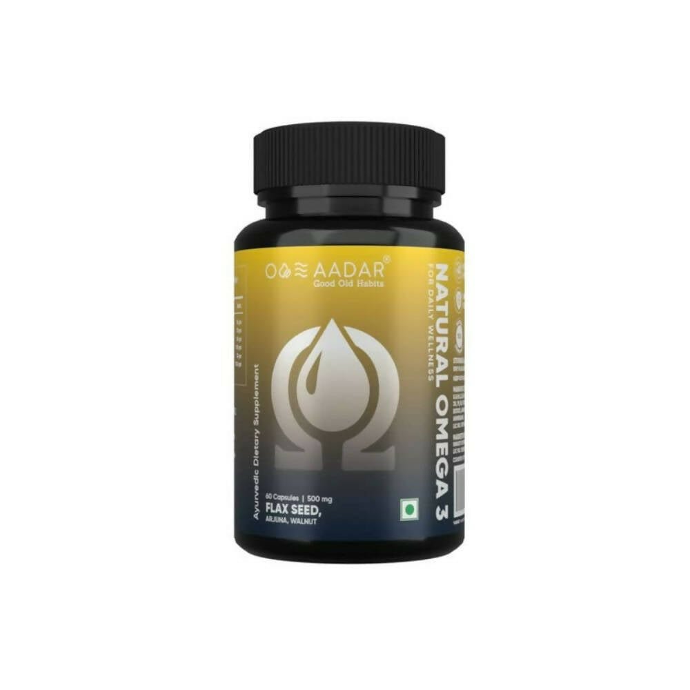 Aadar Natural Omega 3 Flax Seed Capsules | Grocsy