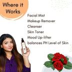 Mystiq Living Rose Water Pure & Natural Spray Face Toner, Gulab Jal For Skin & Hair | Grocsy
