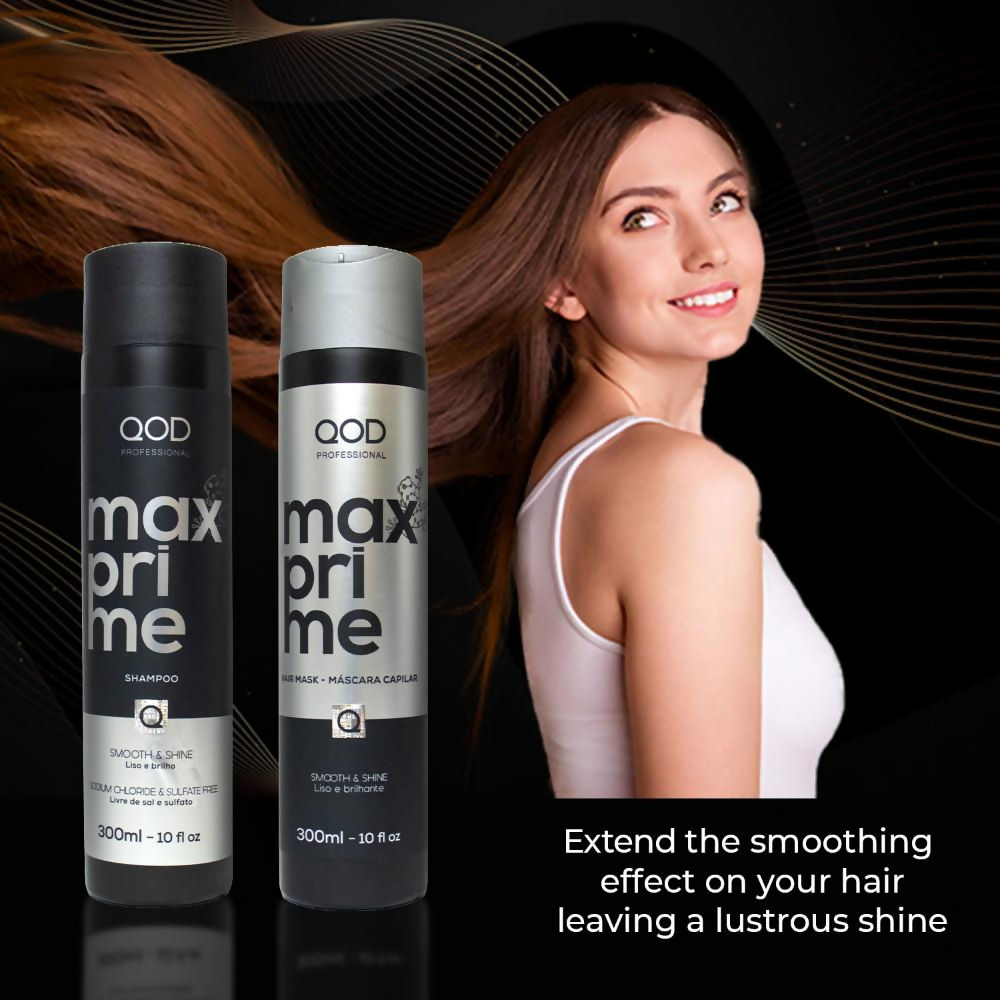 QOD Professional Max Prime After Treatment Shampoo & Hair Mask Combo | Grocsy