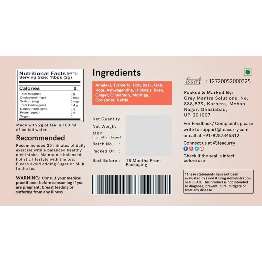 Teacurry Collagen Builder Tea Bags | Grocsy