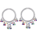 MS Fashion India Multicolor Pearls With Small Jhumkas Hanging Bangles | Grocsy
