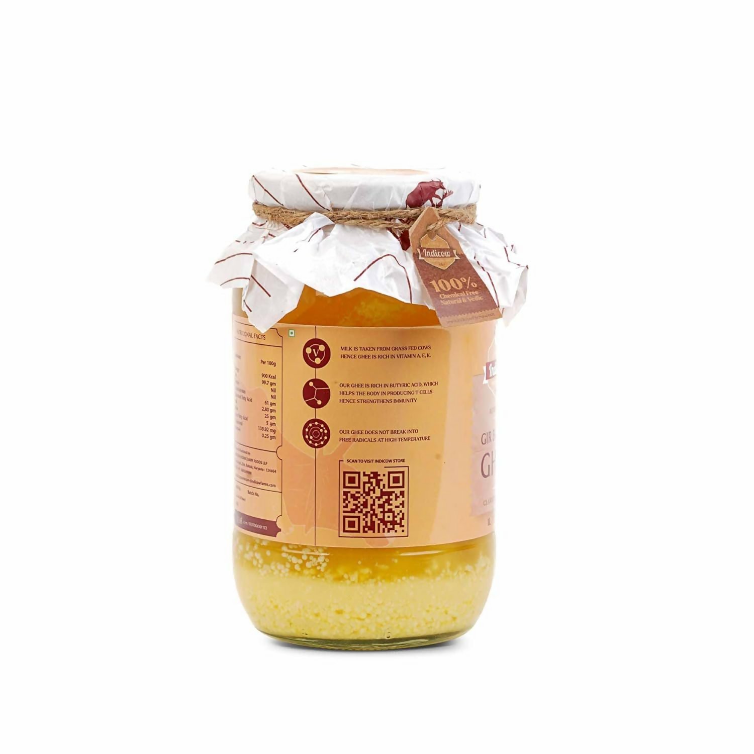 Indicow Foods Pure Authentic A2 Gir Cow Ghee | Grocsy