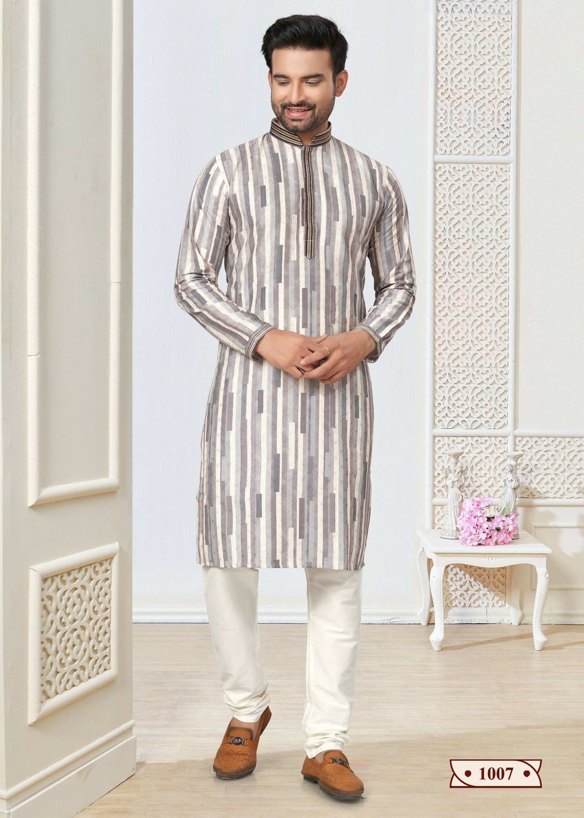 Joban Fashion Men's multicolor Cotton printed Kurta Pyjama set | Grocsy