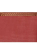 Joban Fashion Nude Pink Crepe Chiffon Pure Handloom Banarasi Silk Saree | Grocsy