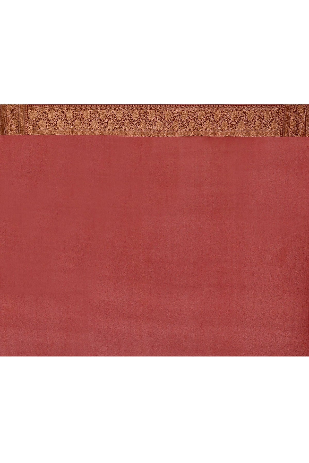 Joban Fashion Nude Pink Crepe Chiffon Pure Handloom Banarasi Silk Saree | Grocsy