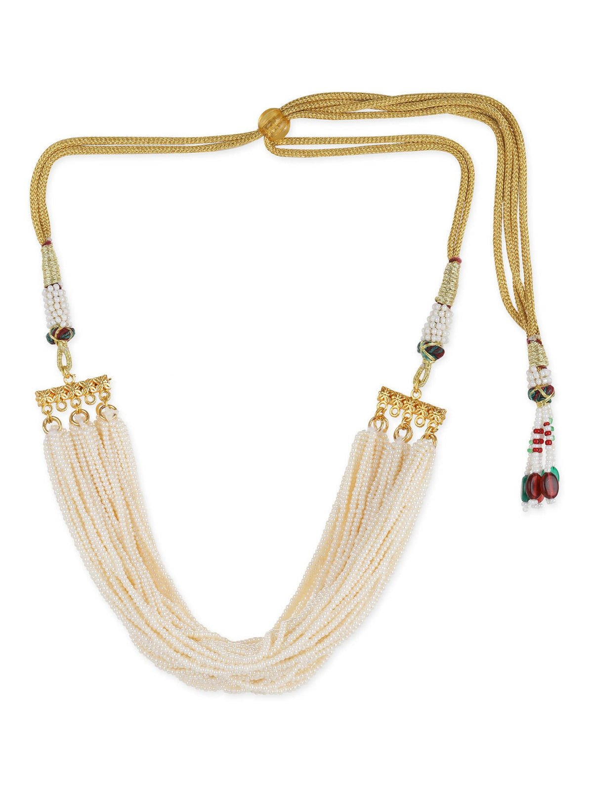 White Brass Gold-Polished Necklace - Ruby Raang | Grocsy