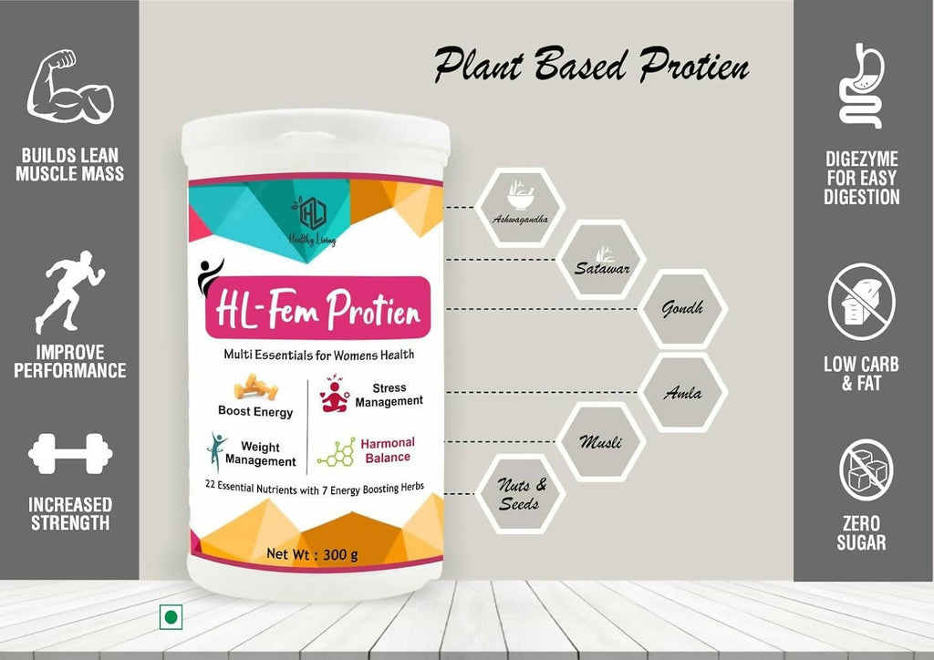 Healthy Living HL - Fem Protein Powder for Women | Grocsy