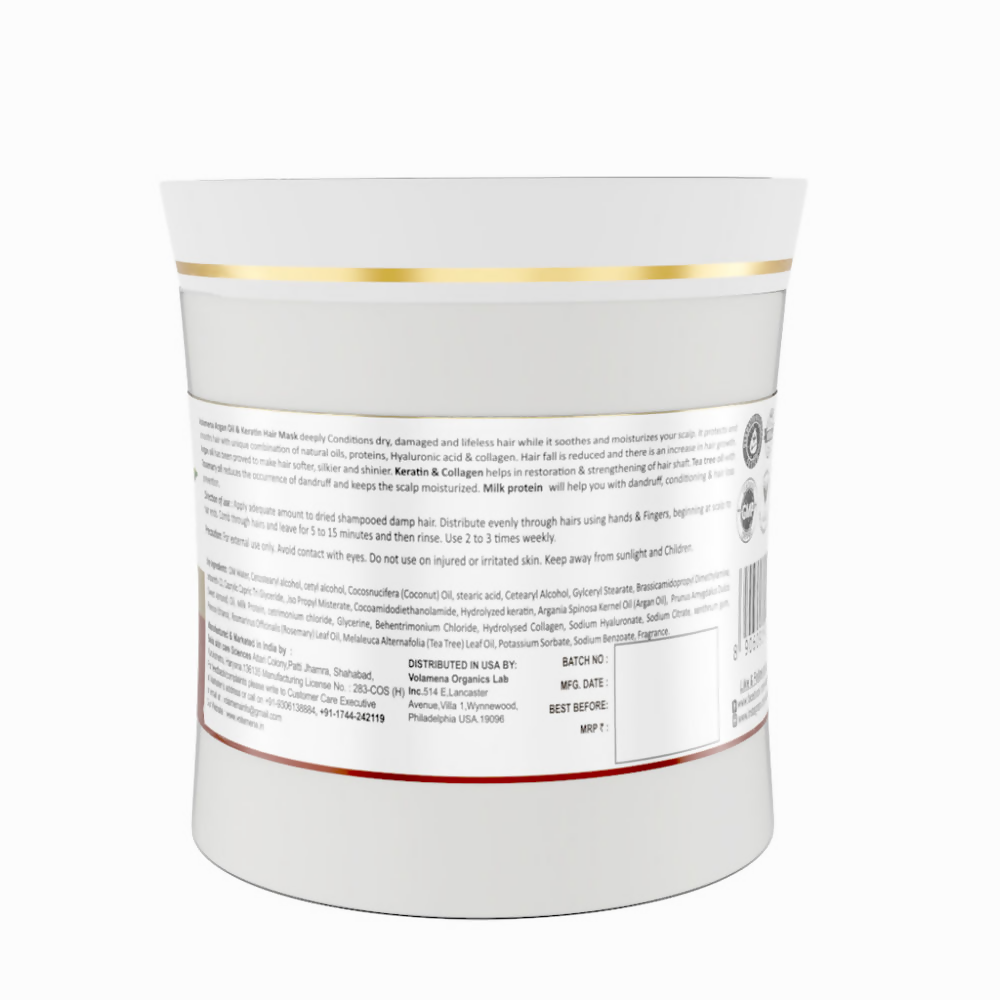 Volamena Argan Oil And Keratin Repair Hair Mask | Grocsy
