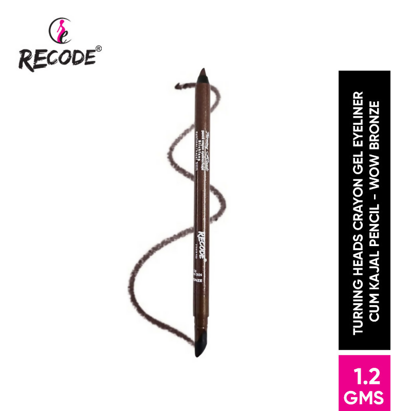 Recode Turning Heads Crayon Gel Eyeliner Cum Kajal Pencil - Wow Bronze | Grocsy