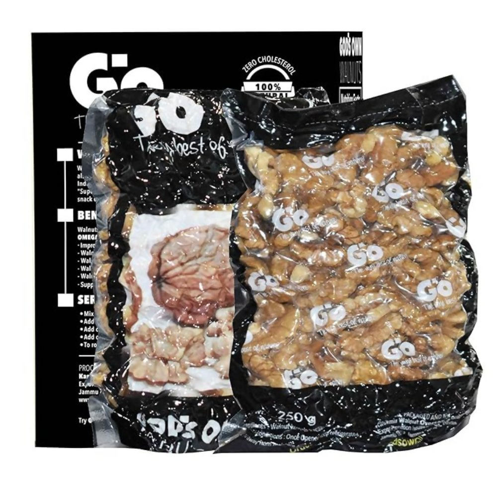 Go Organic Walnut Kernels – Extra Light Halves - Mildy, Earthy | Grocsy