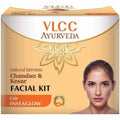 VLCC Ayurveda Natural Fairness Chandan and Kesar Facial Kit- 50g | Grocsy