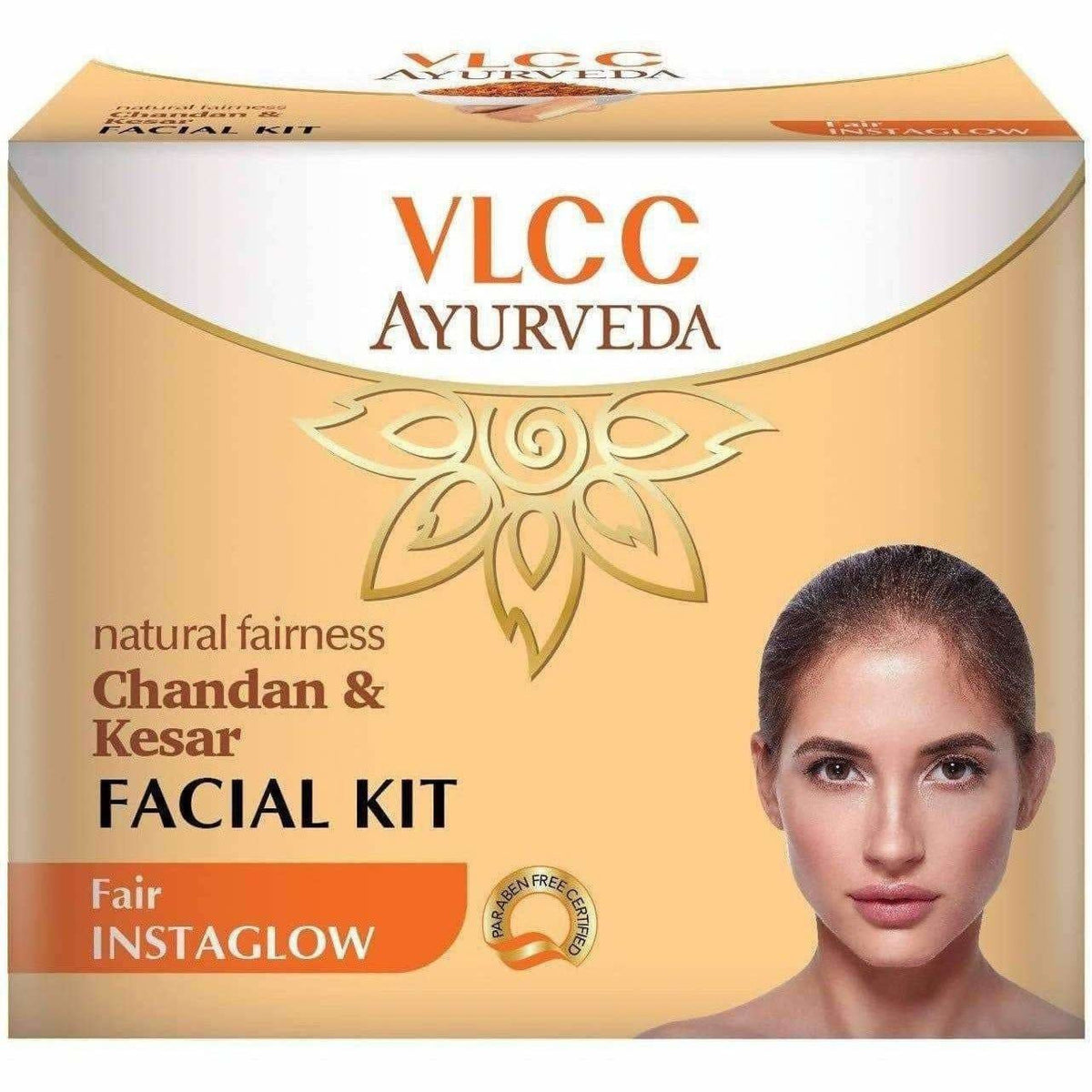 VLCC Ayurveda Natural Fairness Chandan and Kesar Facial Kit- 50g | Grocsy