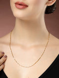 NVR Women's Gold-Polished Minimal Chain | Grocsy
