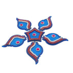 Kundan HandiKrafts Shank Rangoli Blue (Baby)