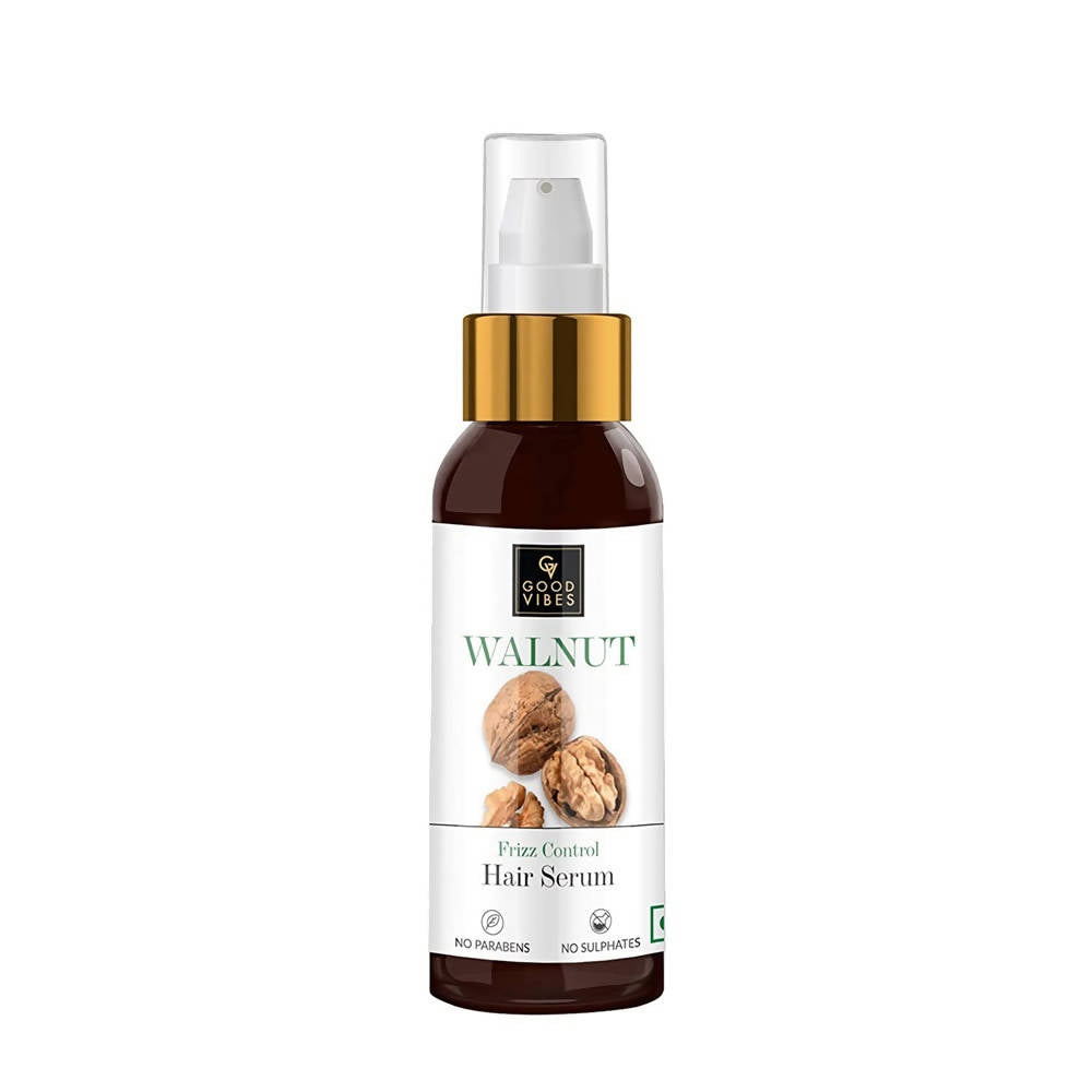 Good Vibes Walnut Frizz Control Hair Serum | Grocsy