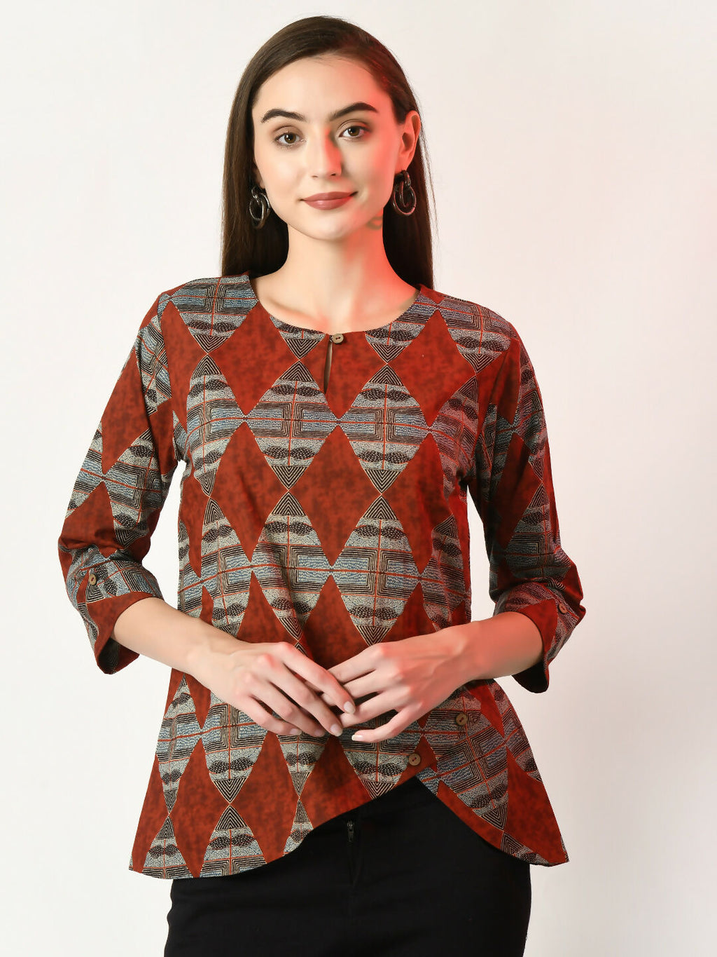 Myshka Women's Multi Printed Top | Grocsy