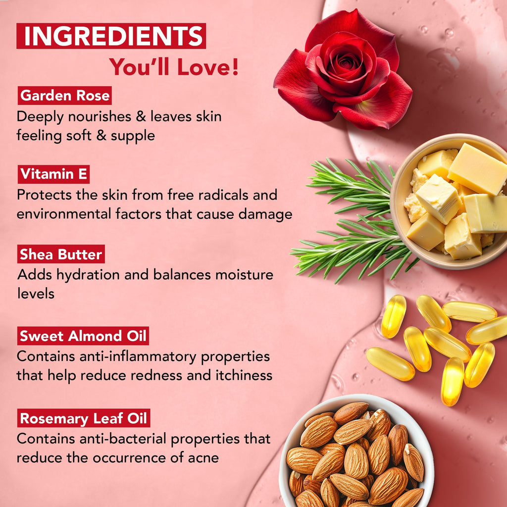 Botanic Hearth Garden Rose & Vitamin E Body Wash | Grocsy