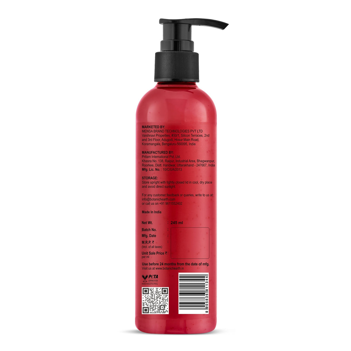 Botanic Hearth Garden Rose & Vitamin E Body Wash | Grocsy