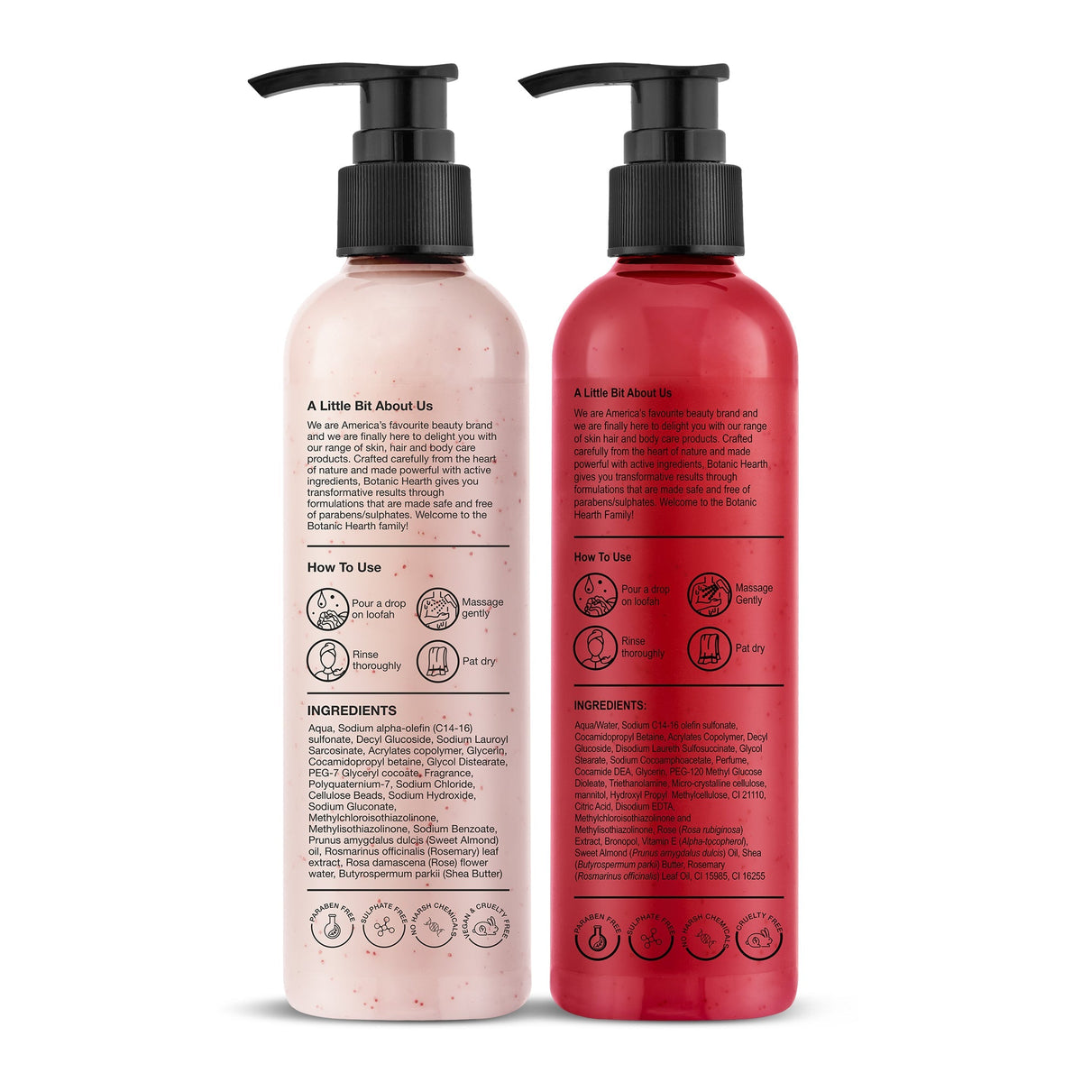 Botanic Hearth Garden Rose Vitamin E & British Rose Almond BodyWash | Grocsy