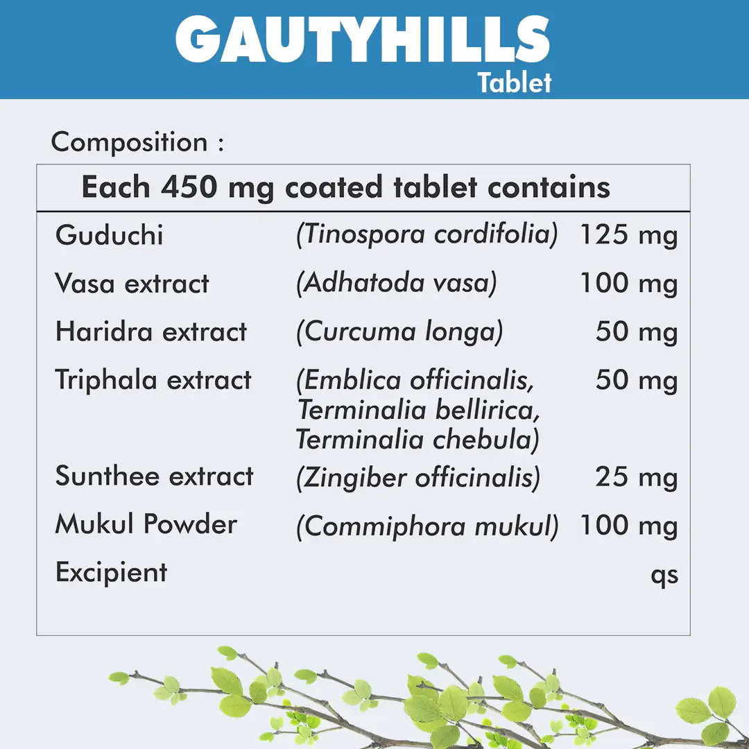 Herbal Hills Ayurveda Gautyhills Tablets | Grocsy