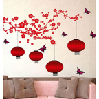 Decals Design Chinese Lamps in Double Sheet Wall Sticker | Grocsy