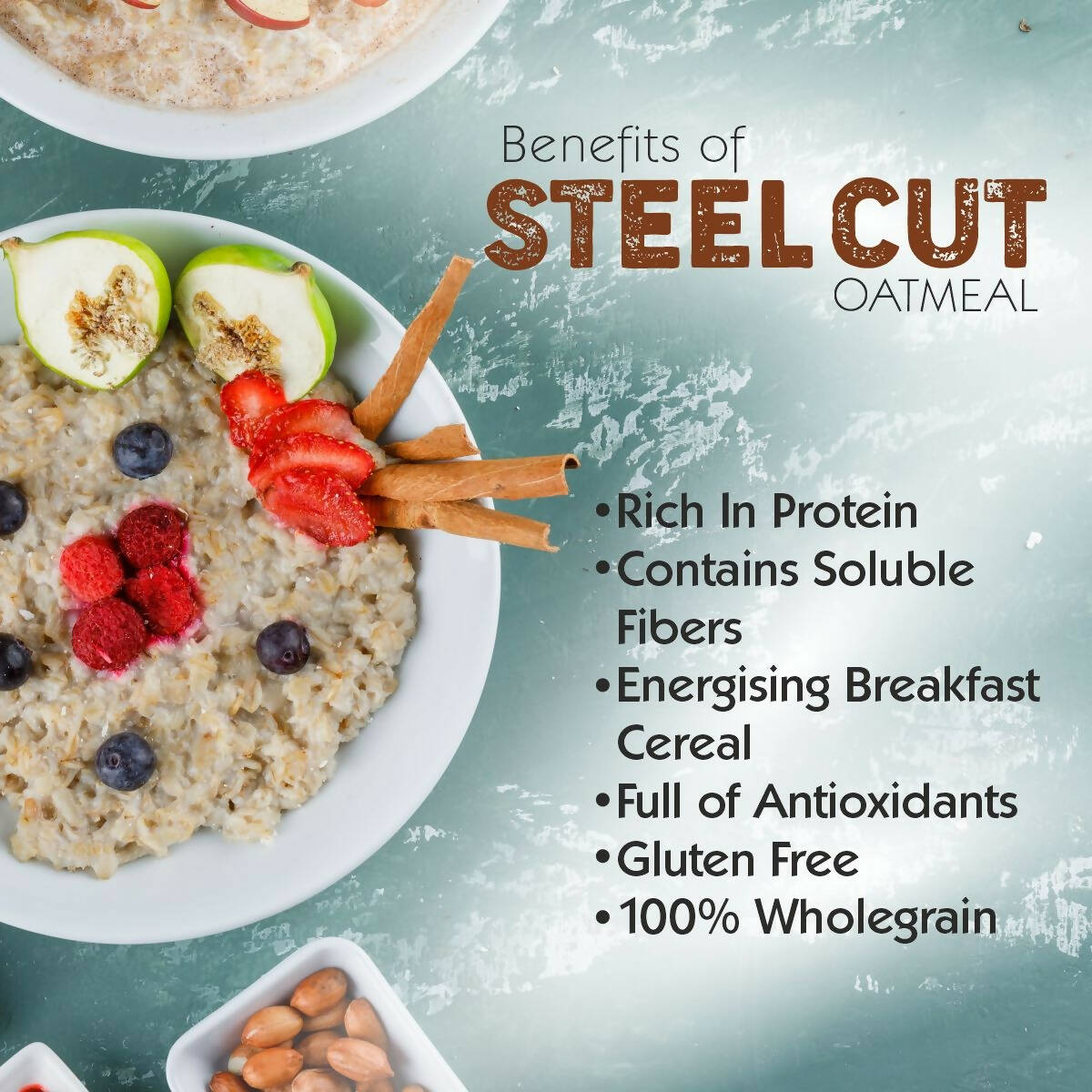 Nutriorg Gluten Free Raw Steelcut Oats | Grocsy