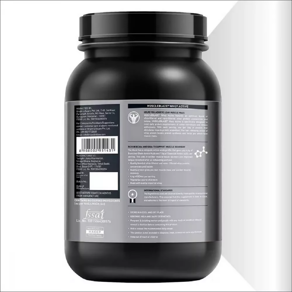 MuscleBlaze Whey Active Chocolate | Grocsy