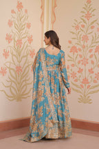 Joban Fashion Rama Silk Sequence Embroidery Work Kurta Set | Grocsy