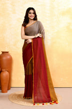 Piyari Fashion Women's Multi Embellished Handloom Cotton Saree | Grocsy