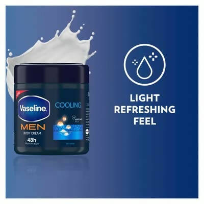 Vaseline Men Cooling Moisturizing Body Cream For Dry Skin | Grocsy