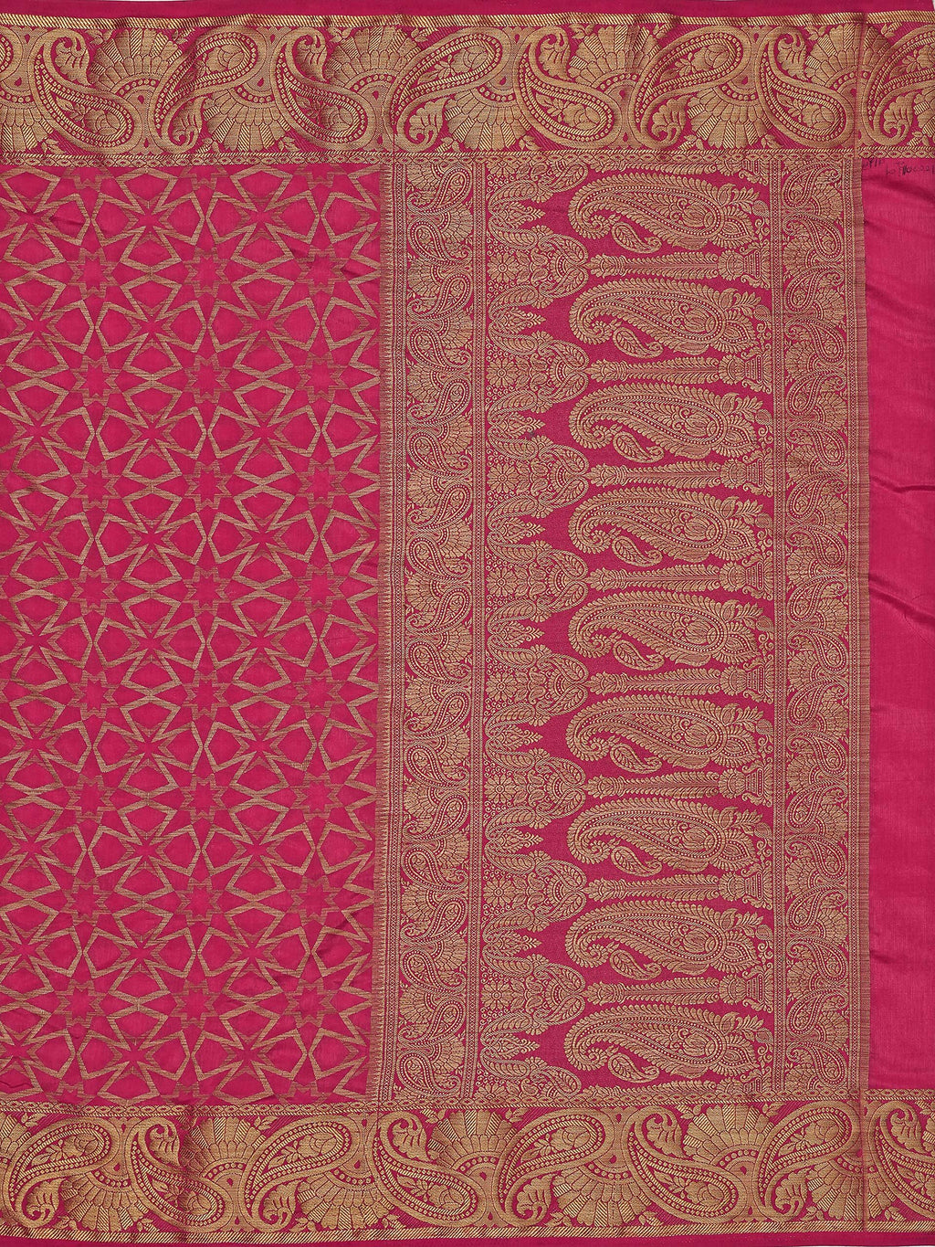 Mimosa Women's Pink Patola Art Silk Saree | Grocsy