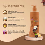 VI-JOHN Saffron Natural Fairness Body Lotion Cocoa Shea Butter Deep Nourishment Soft, Glowing Skin For All Skin Types | Grocsy