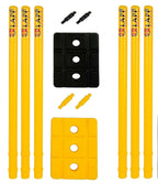 Klapp Six Pcs Plastic Wicket Set with Cover - Black and Yellow