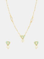 Ruby Raang Ruhani Pearl Necklace And Earrings Set | Grocsy