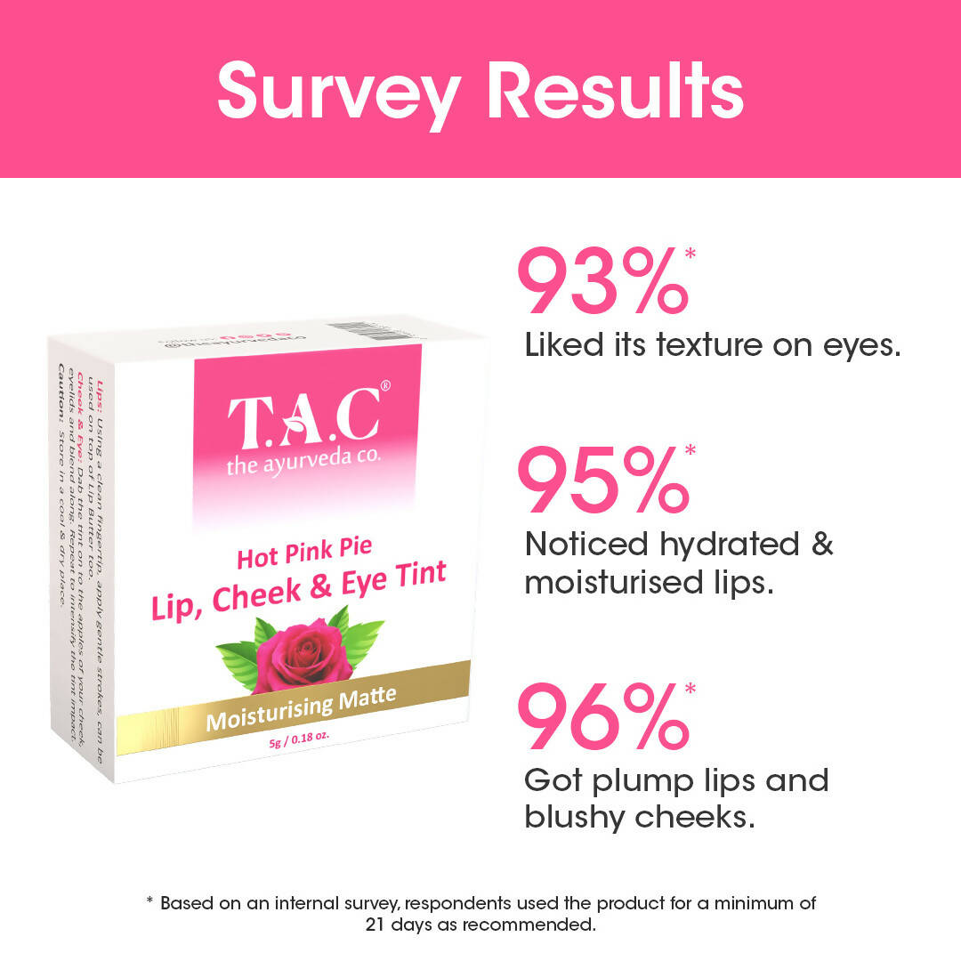 TAC - The Ayurveda Co. Hot Pink Lip, Cheek & Eye Tint | Grocsy
