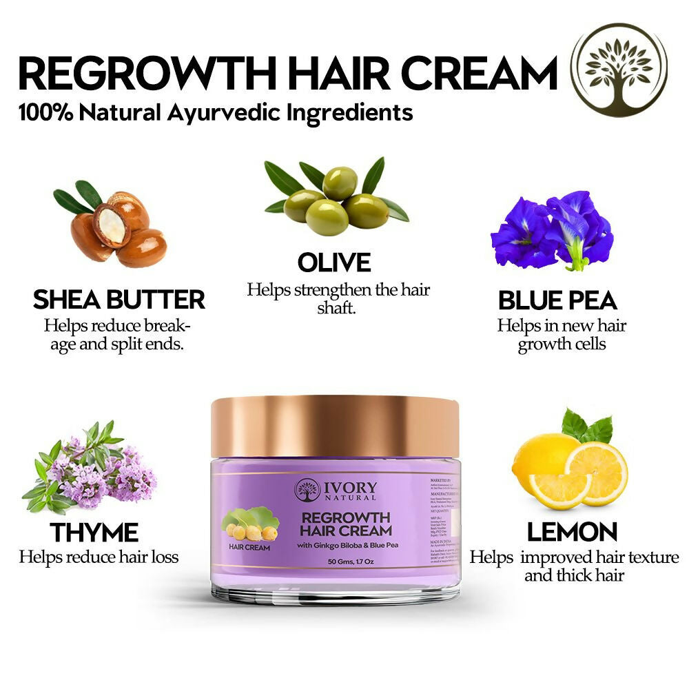 Ivory Natural Hair Growth Cream For Stronger, Healthier Hair | Grocsy