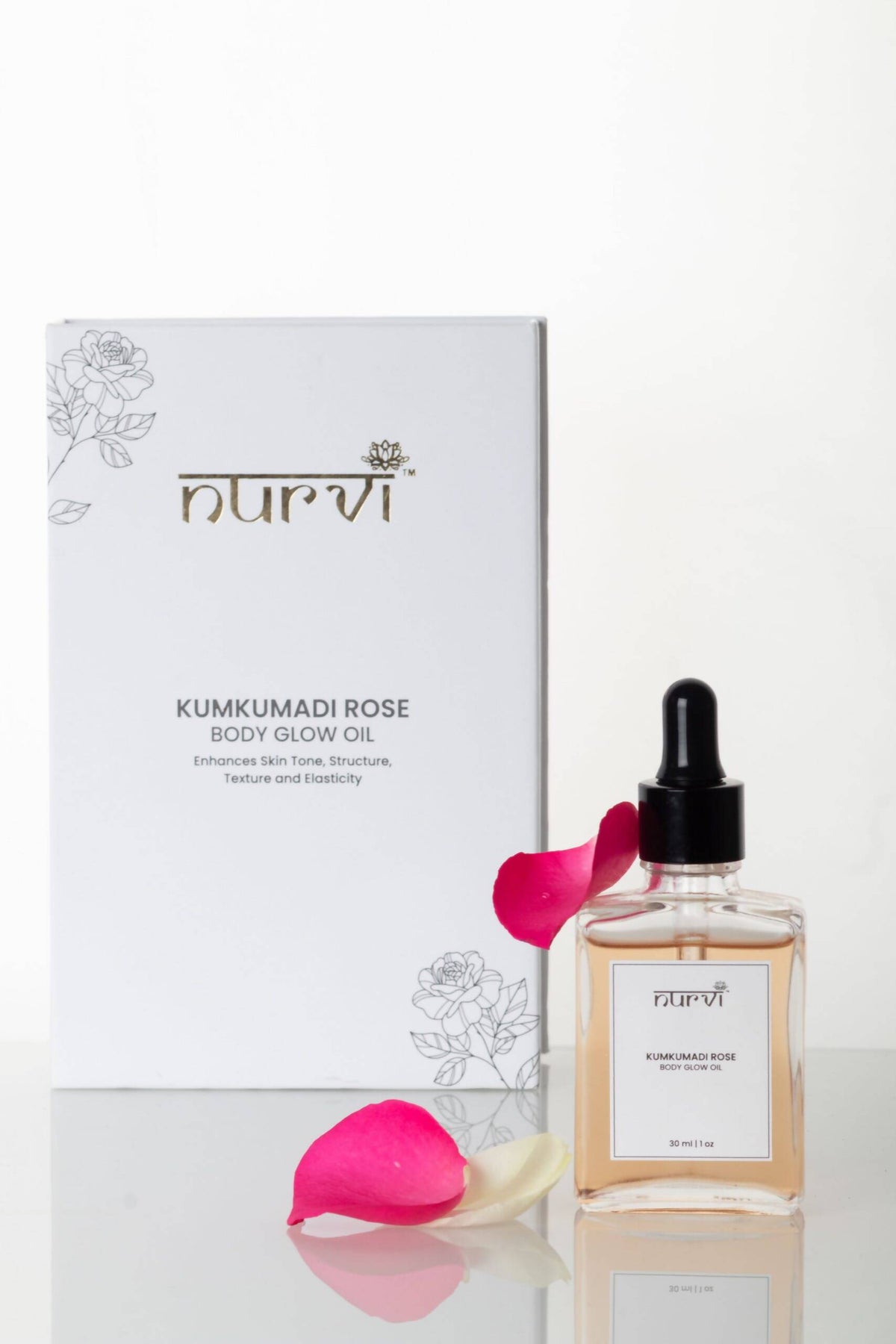 Nurvi Kumkumadi Rose Body Glow Oil | Grocsy